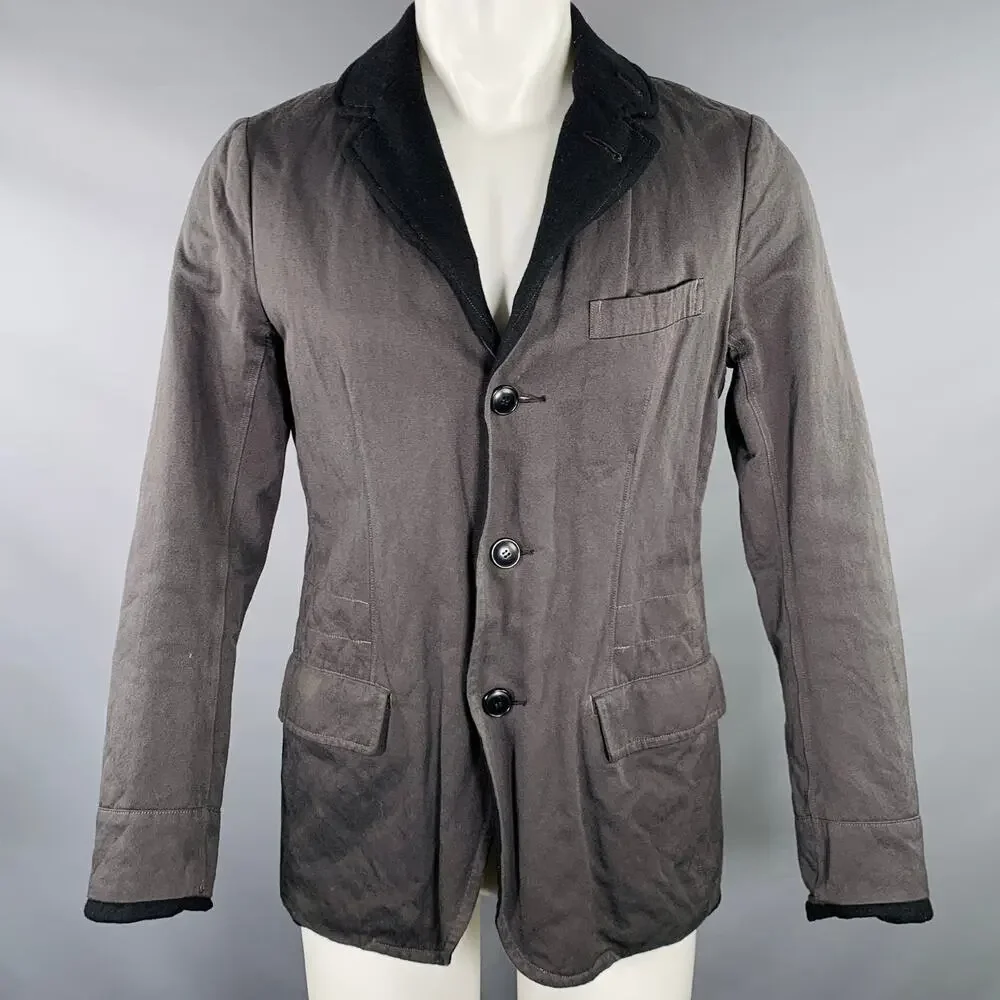 SAGE DE CRET Size M Black Grey Reversible Nylon Blend Jacket
